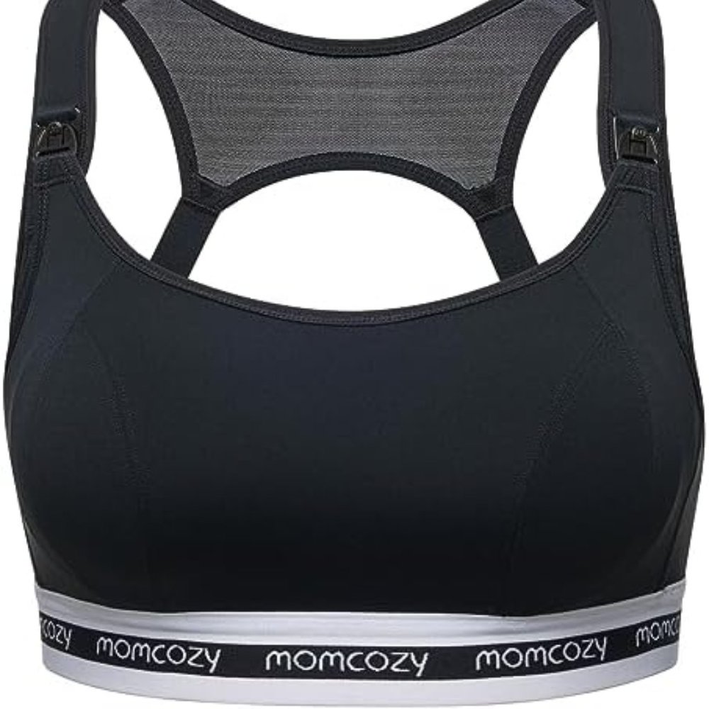 Momcozy Nursing Bras for Breastfeeding, FB011 Low-Impact Nursing Sport - 3XL